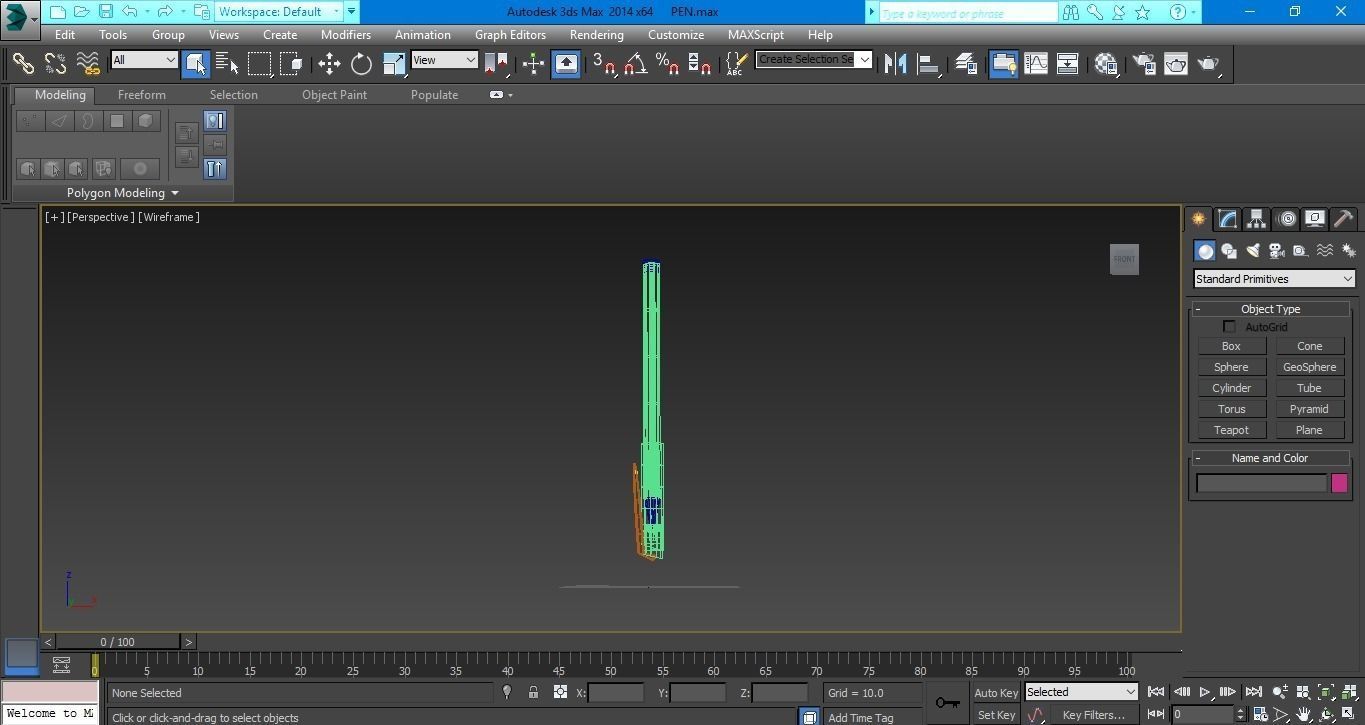 Ballpoint Pen Low-poly 3D model_4
