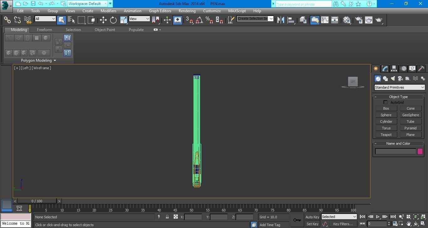 Ballpoint Pen Low-poly 3D model_2