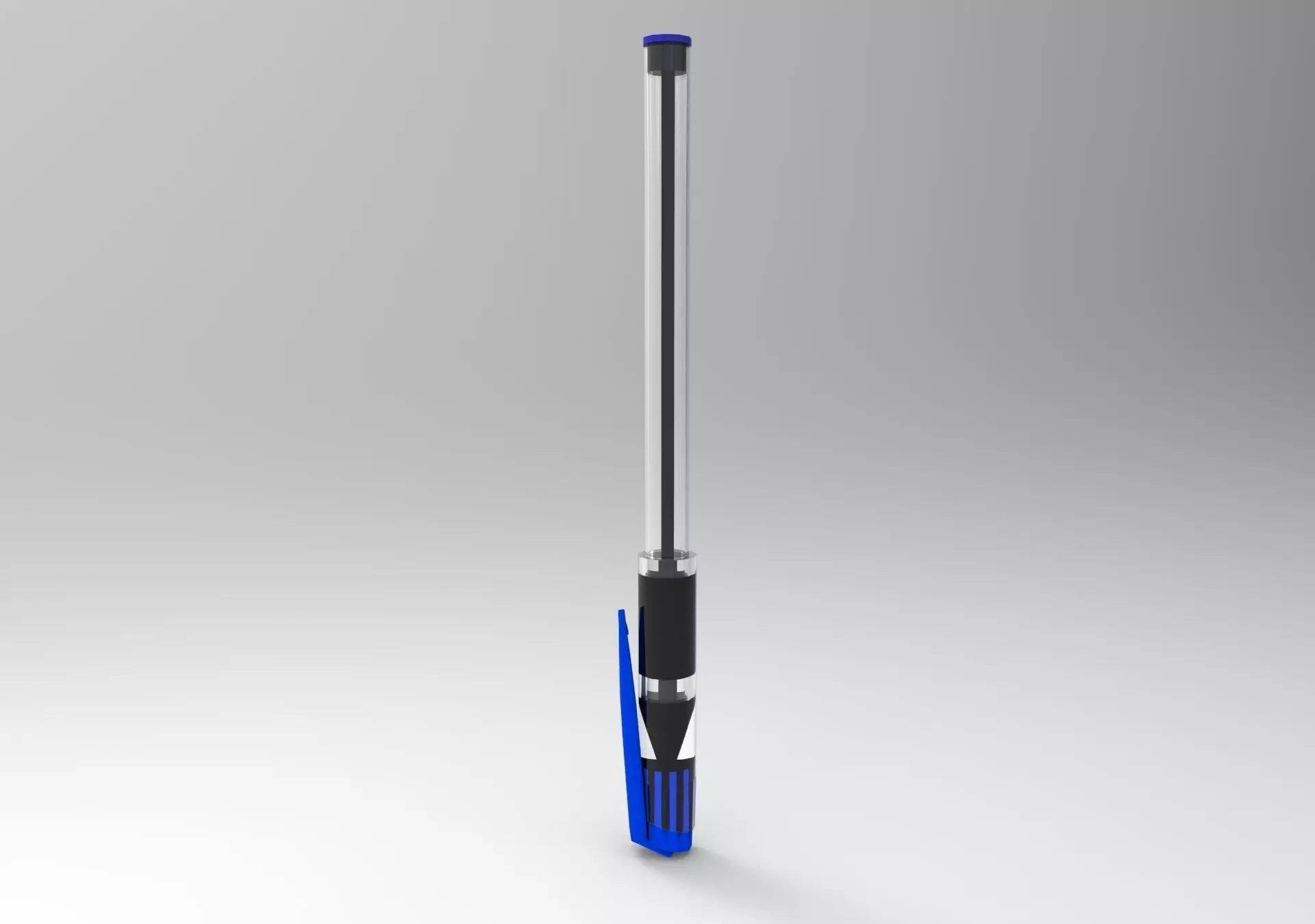 Ballpoint Pen Low-poly 3D model_0