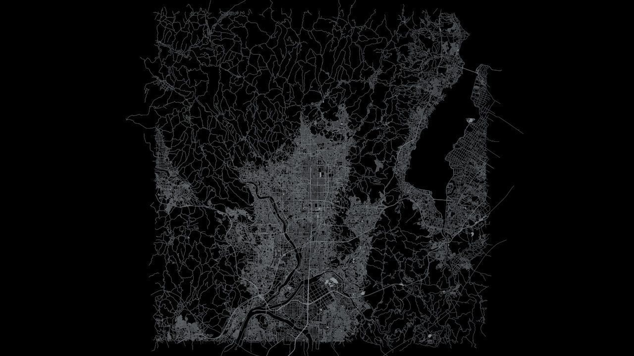 Kyoto Road Network and Streets 3D model_8