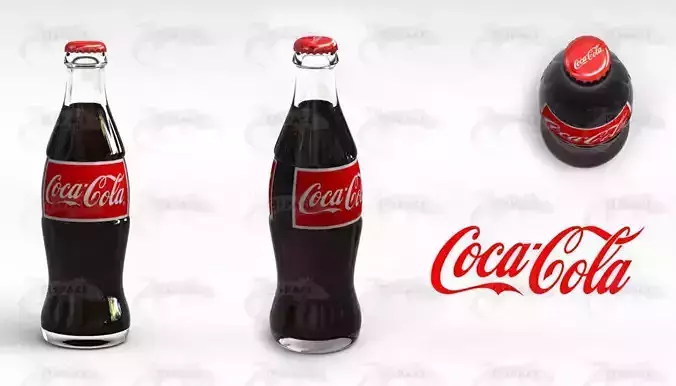 Coca Cola Bottle 192ml Low-poly 3D model