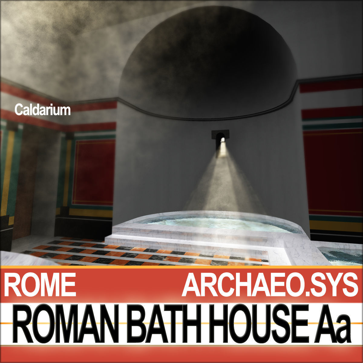 Roman Bath House Aa 3D model_7
