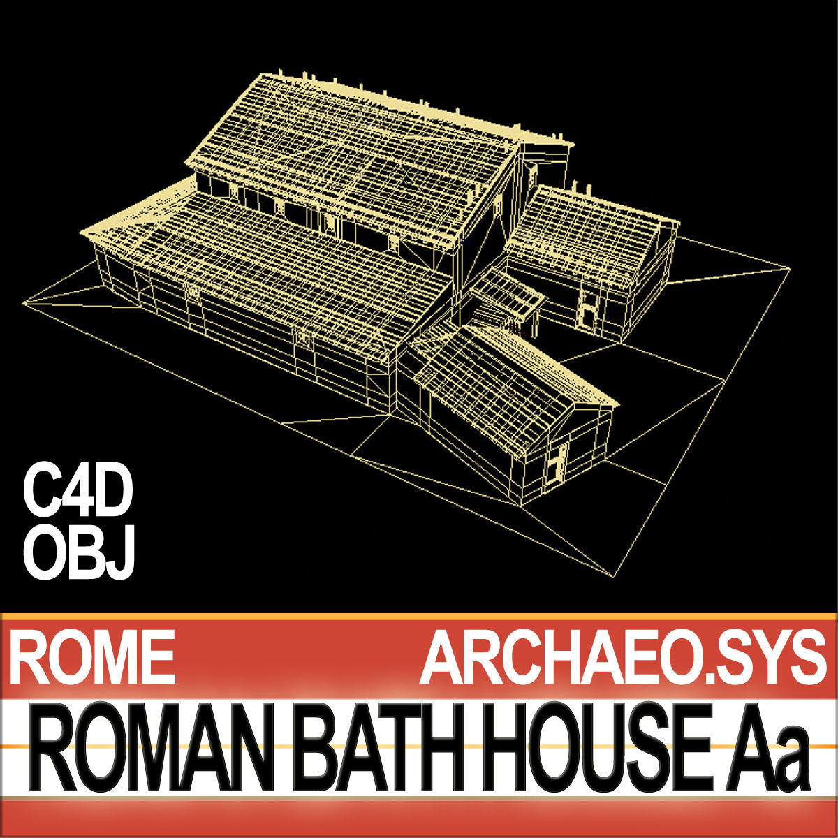 Roman Bath House Aa 3D model_18
