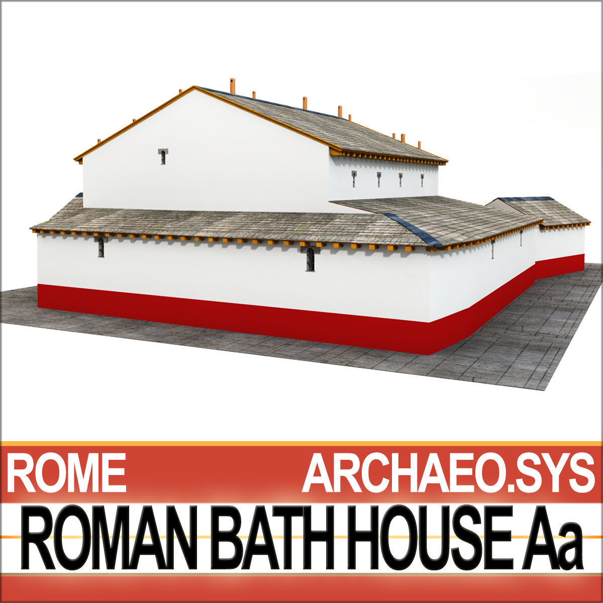 Roman Bath House Aa 3D model_4