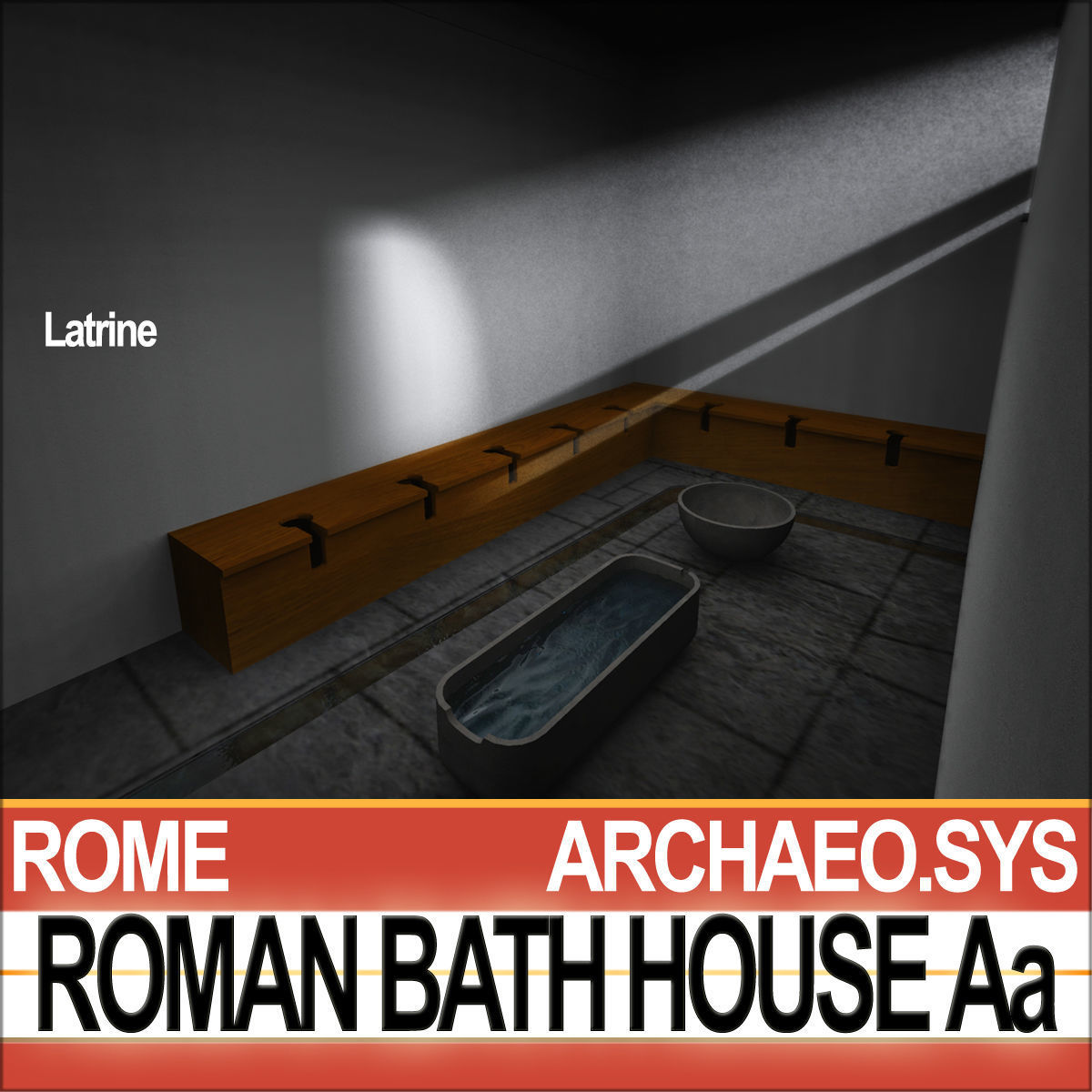 Roman Bath House Aa 3D model_16