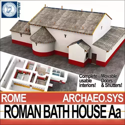 Roman Bath House Aa 3D model