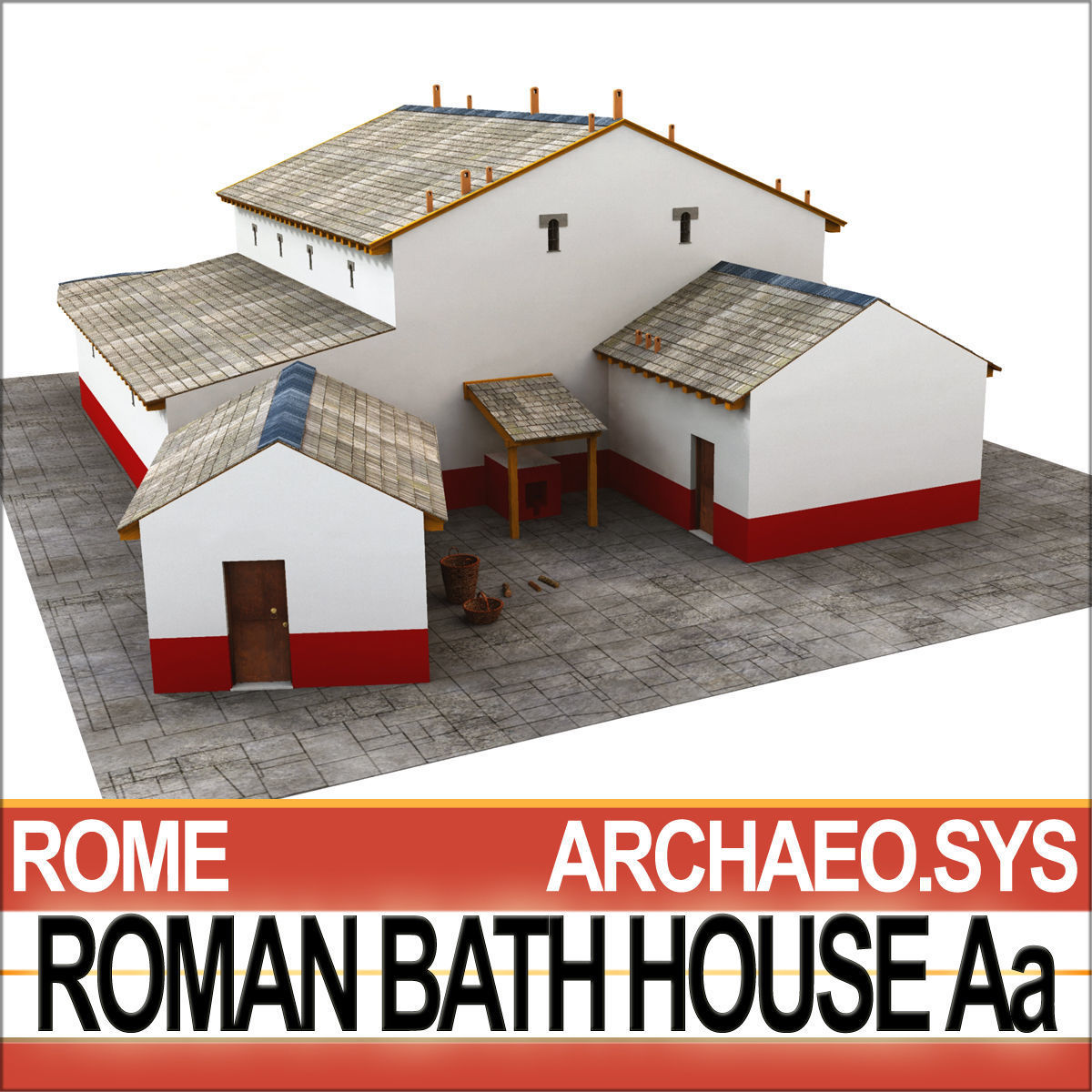 Roman Bath House Aa 3D model_6