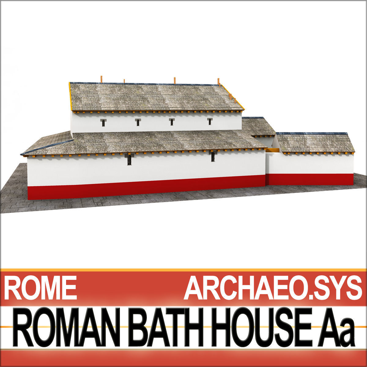 Roman Bath House Aa 3D model_3