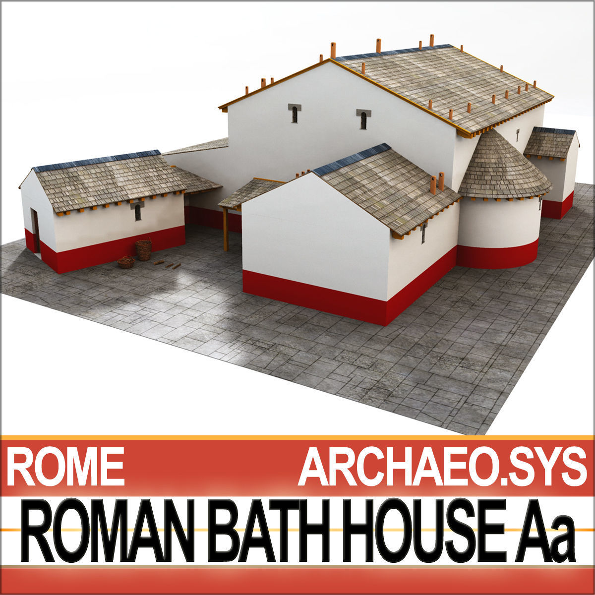 Roman Bath House Aa 3D model_5