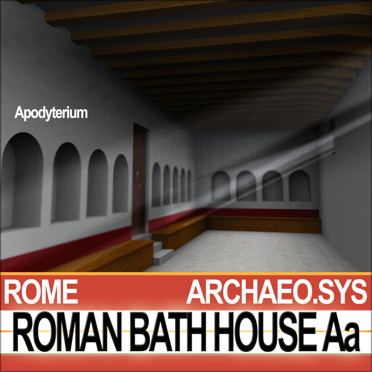 Roman Bath House Aa 3D model_12