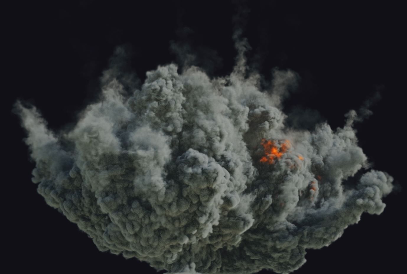 Houdini Pyrofx Megapack Element File Heavy Airstrike Asset  Low-poly 3D model_5