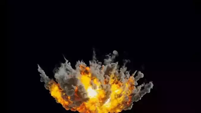 Houdini Pyrofx Megapack Element File Heavy Airstrike Asset  Low-poly 3D model