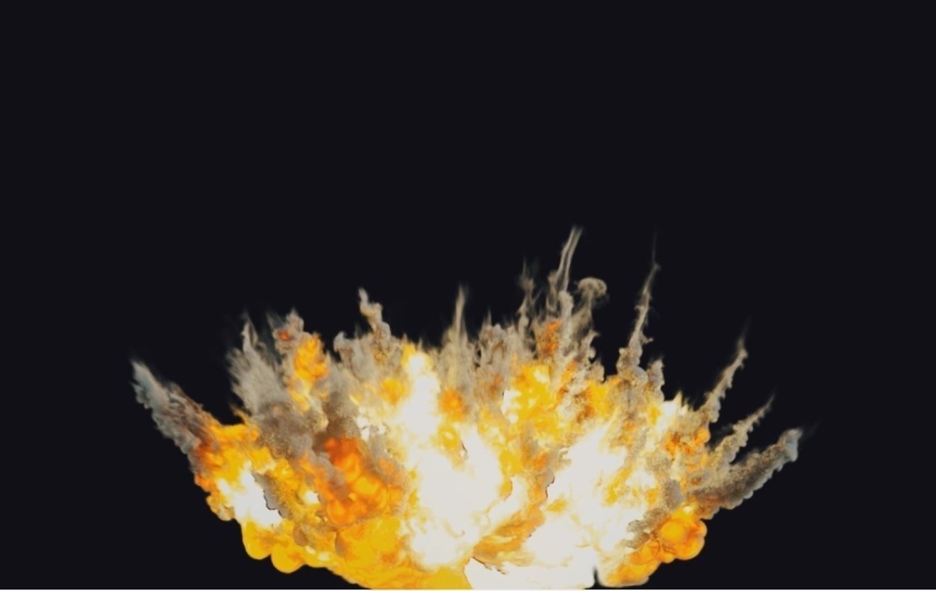 Houdini Pyrofx Megapack Element File Heavy Airstrike Asset  Low-poly 3D model_1