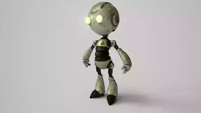 simple robot character 3D model