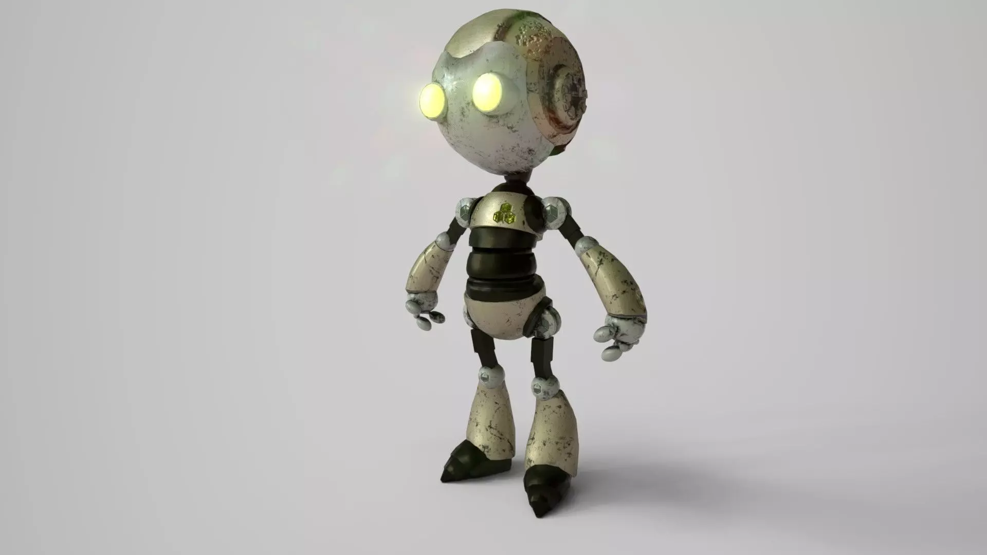 simple robot character 3D model_0