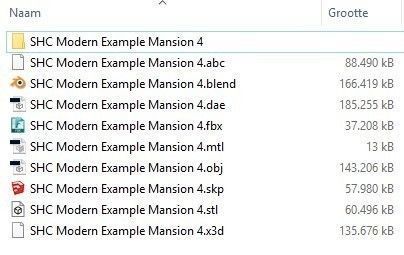 Modern Mansion Complete Modular Asset Kit Low-poly 3D model_28
