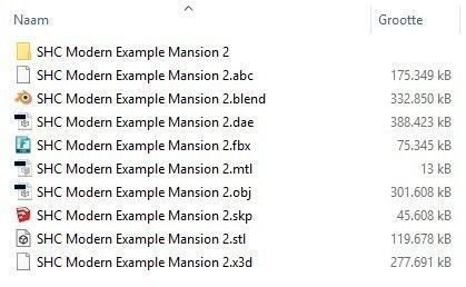 Modern Mansion Complete Modular Asset Kit Low-poly 3D model_26
