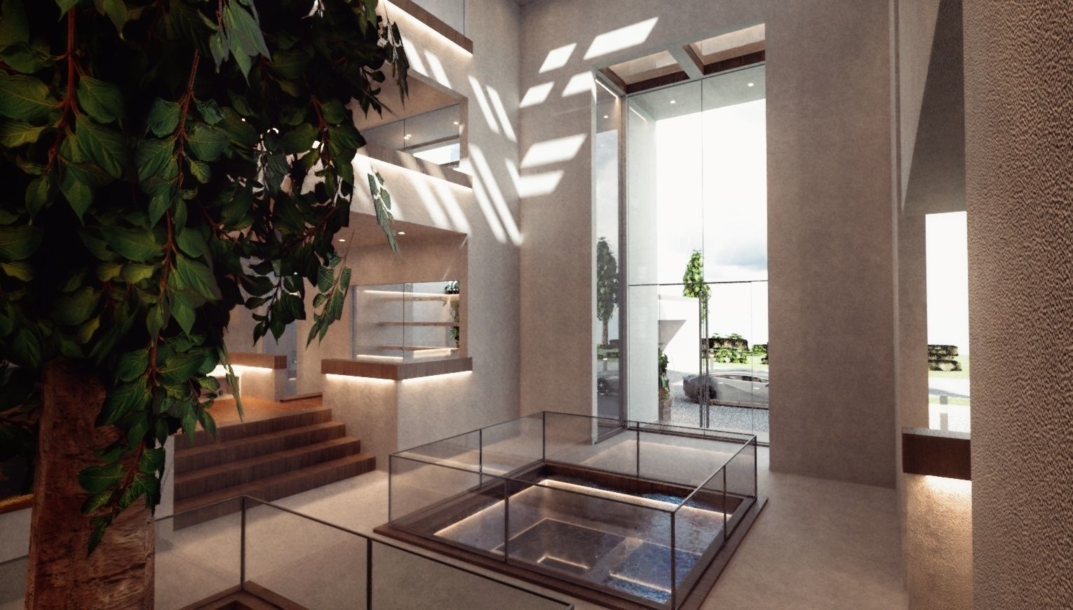 Modern Mansion Complete Modular Asset Kit Low-poly 3D model_12