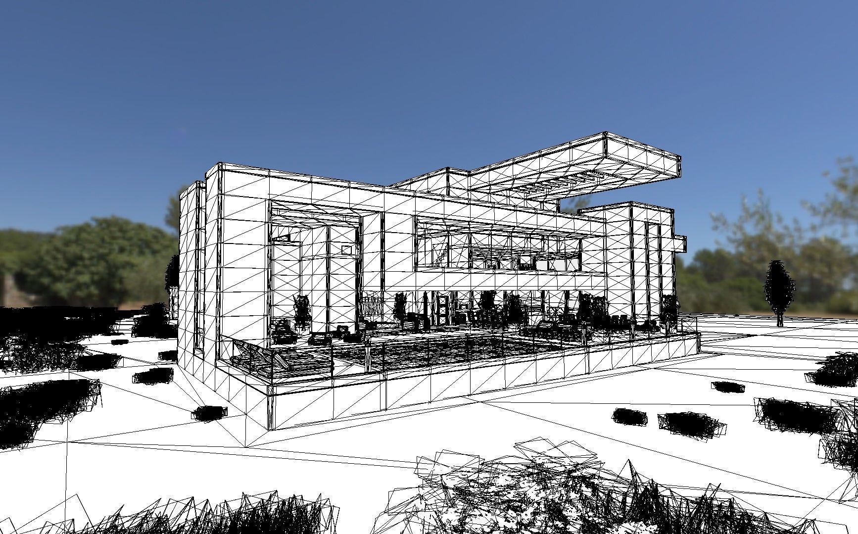 Modern Mansion Complete Modular Asset Kit Low-poly 3D model_32