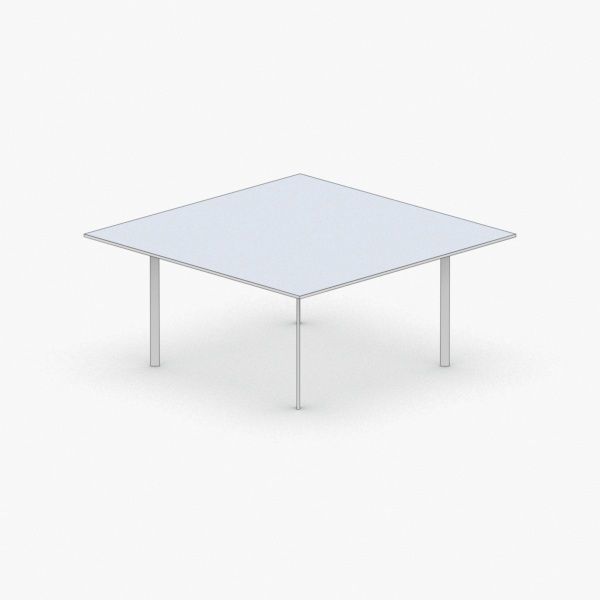 0003 - Glass Table Low-poly 3D model_1