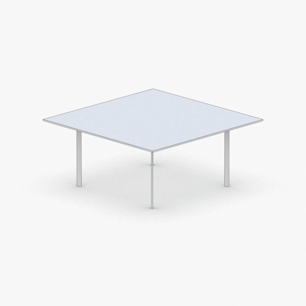 0003 - Glass Table Low-poly 3D model_4