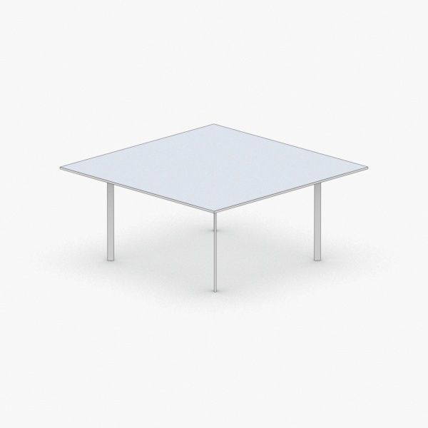 0003 - Glass Table Low-poly 3D model_3