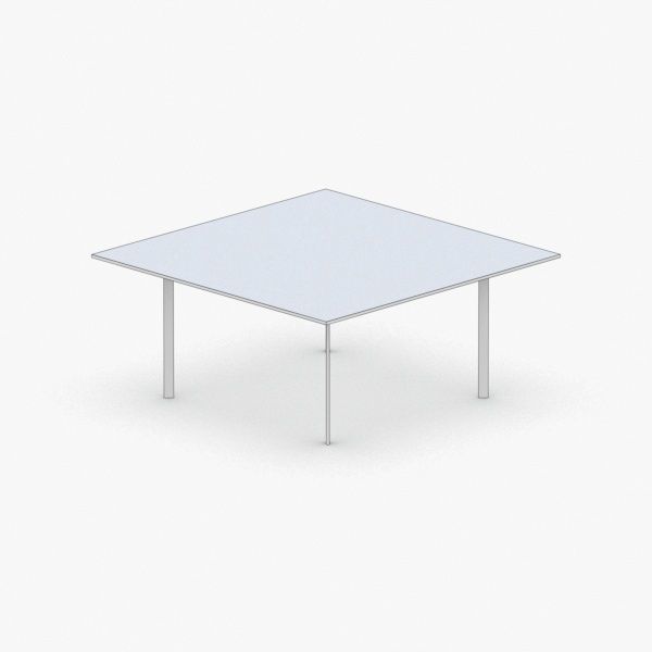0003 - Glass Table Low-poly 3D model_2