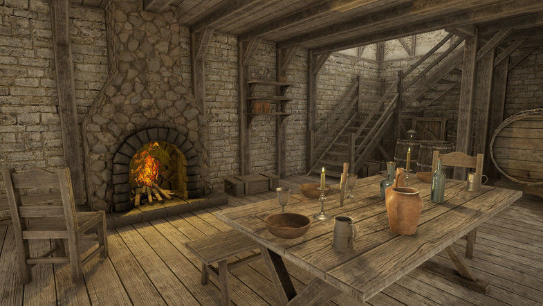 HQ Modular Fantasy House Low-poly 3D model_5