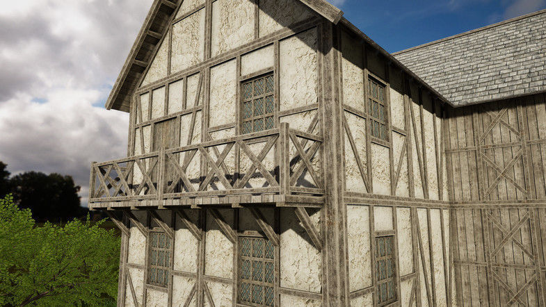 HQ Modular Fantasy House Low-poly 3D model_3