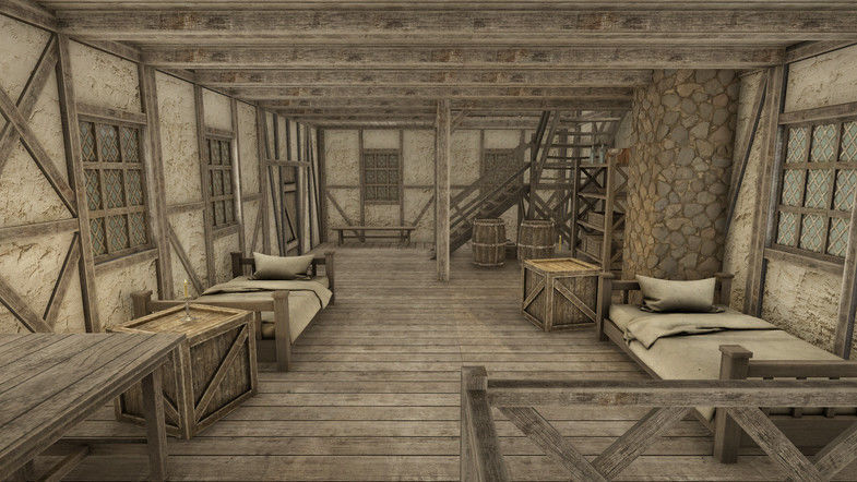 HQ Modular Fantasy House Low-poly 3D model_6