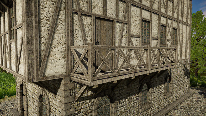 HQ Modular Fantasy House Low-poly 3D model_7