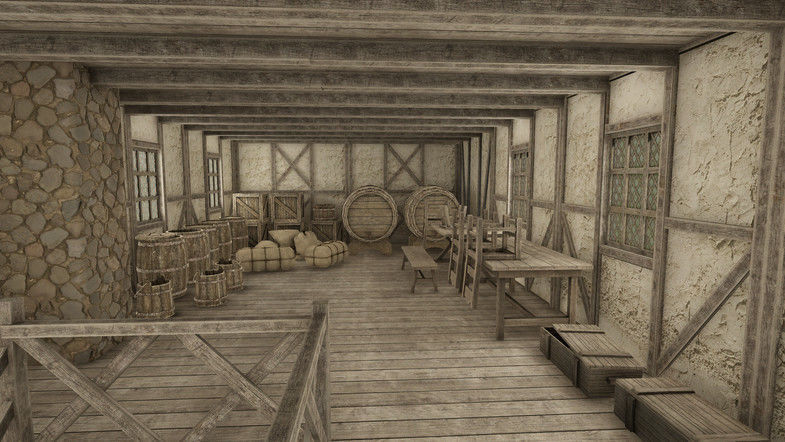 HQ Modular Fantasy House Low-poly 3D model_8