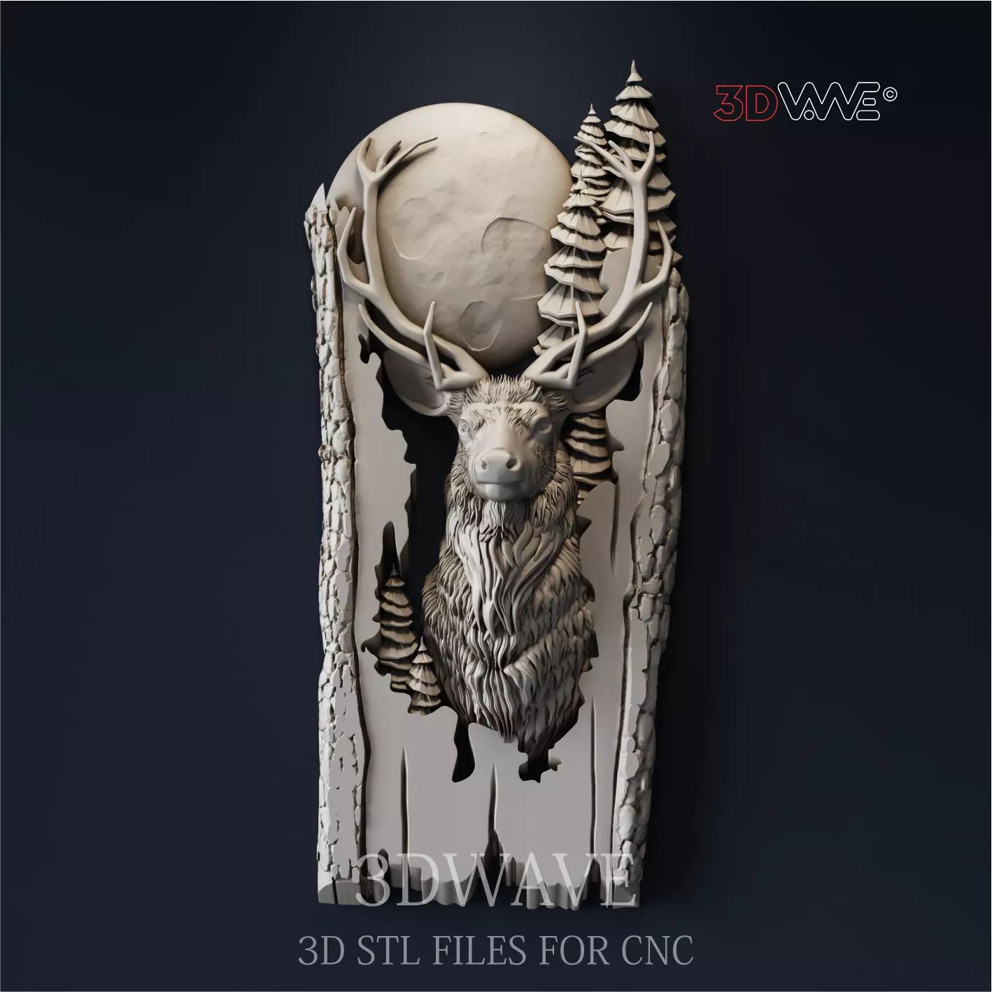 DEER 3d stl files for CNC 3D print model_0