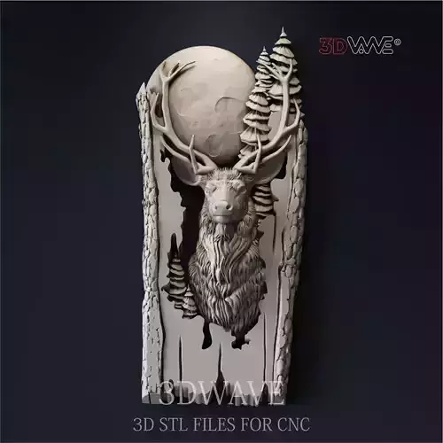 DEER 3d stl files for CNC 3D print model