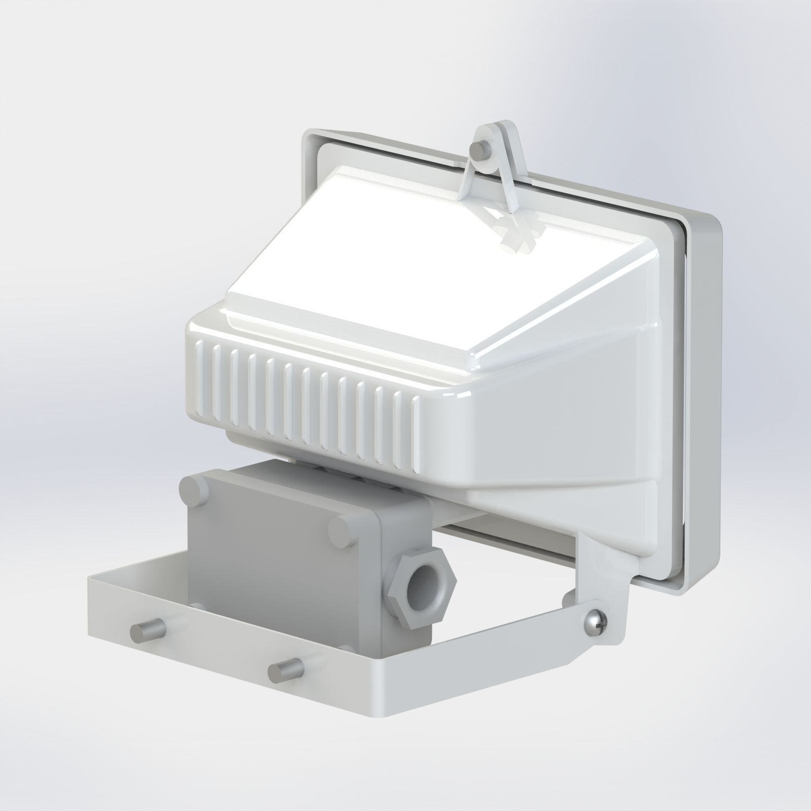 Flood Light and Movement Sensor 3D model_1