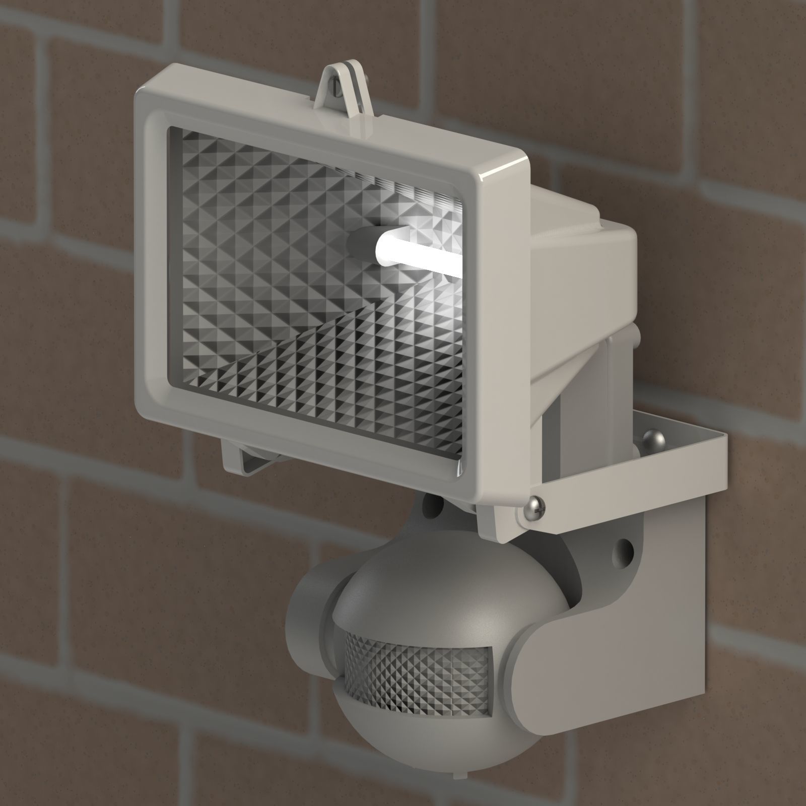 Flood Light and Movement Sensor 3D model_24
