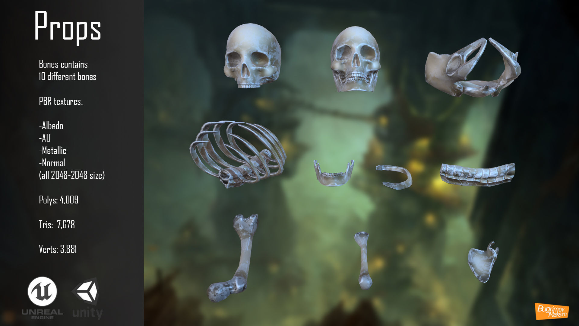 Orc Props pack Low-poly 3D model_5