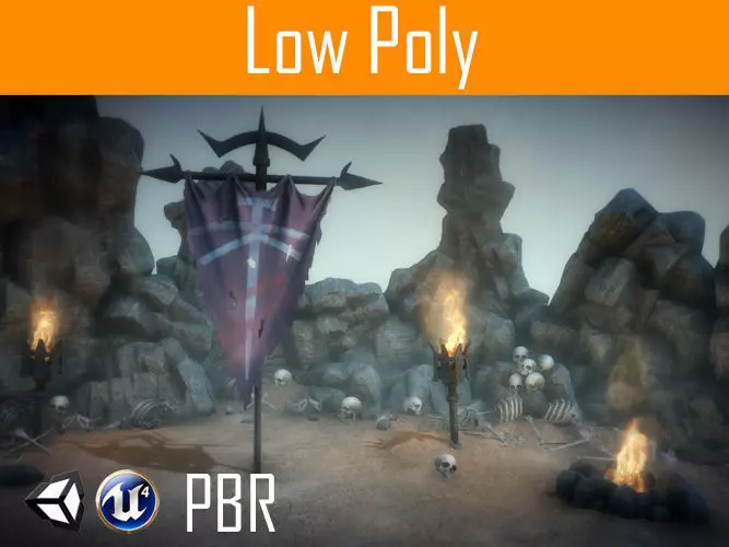 Orc Props pack Low-poly 3D model_0