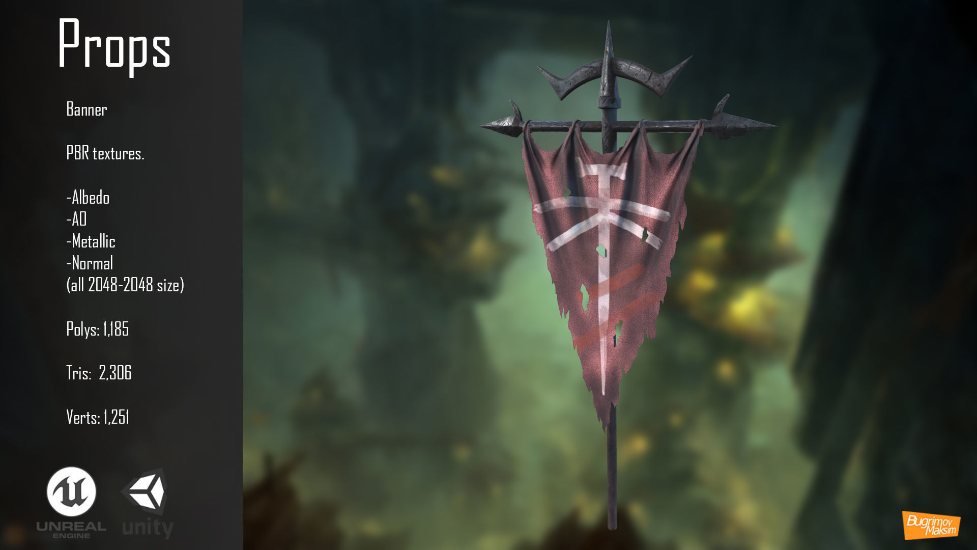 Orc Props pack Low-poly 3D model_3