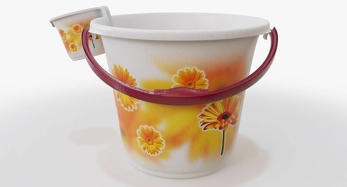 Pail - Bathroom Bucket Set Low-poly 3D model