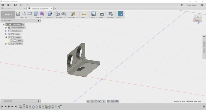 Arduino distance sensor support 3d print Free 3D print model