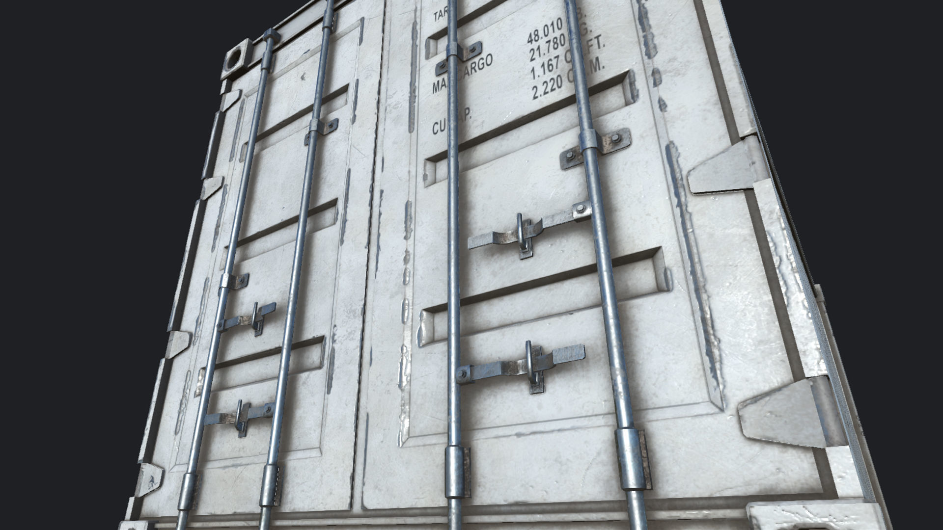 Cargo Container PBR Low-poly 3D model_5