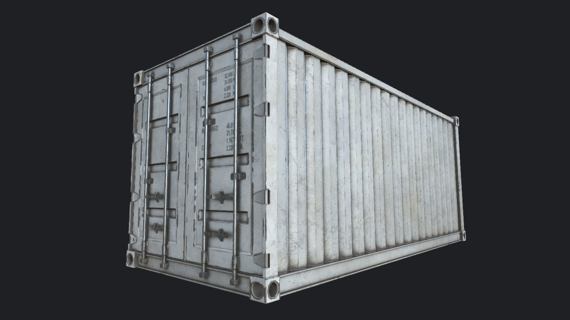 Cargo Container PBR Low-poly 3D model_2