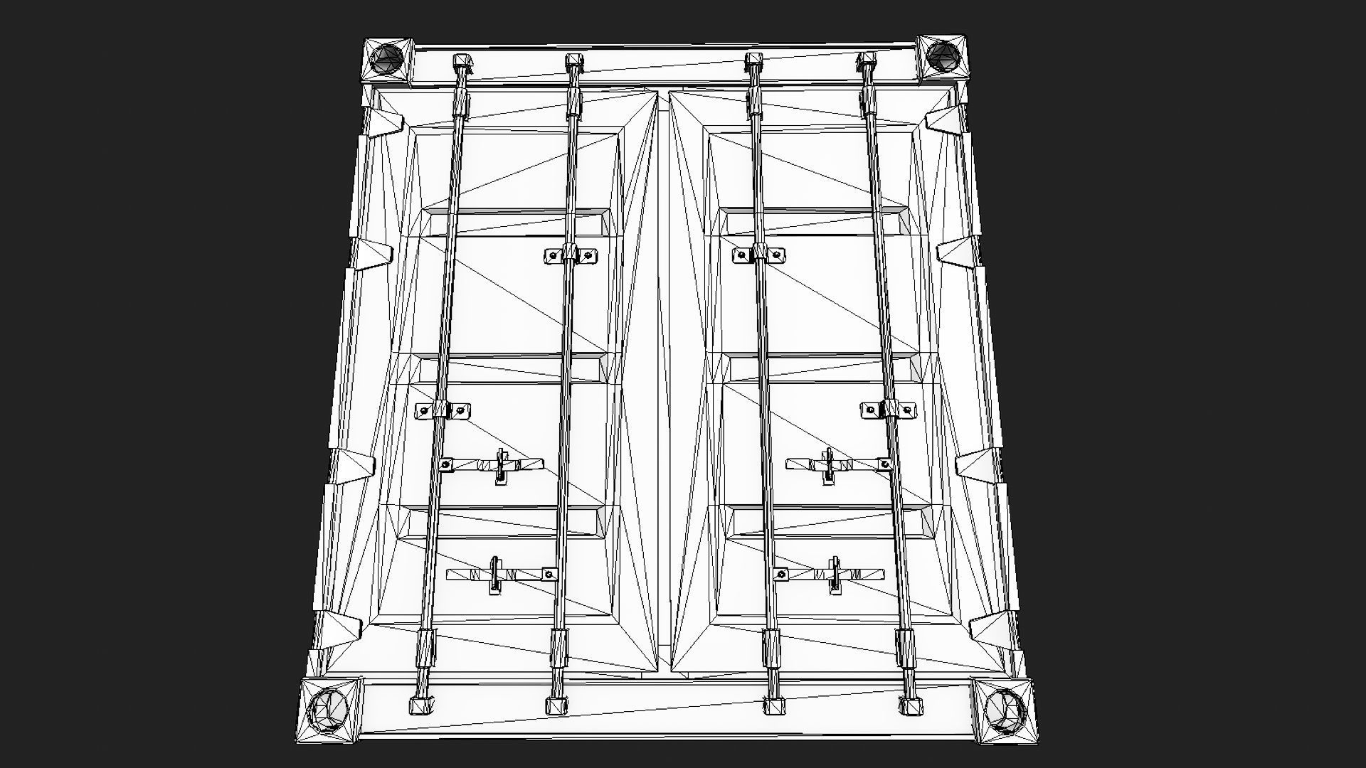 Cargo Container PBR Low-poly 3D model_7