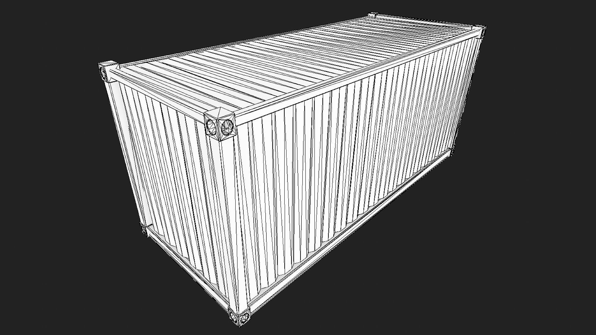 Cargo Container PBR Low-poly 3D model_8