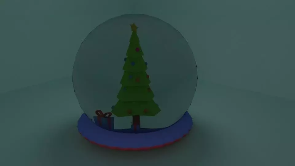 Christmas ball Low-poly 3D model_0