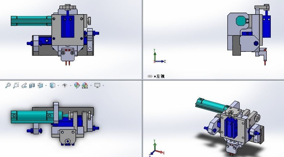 XZ two axis conveying mechanism 3D model_1