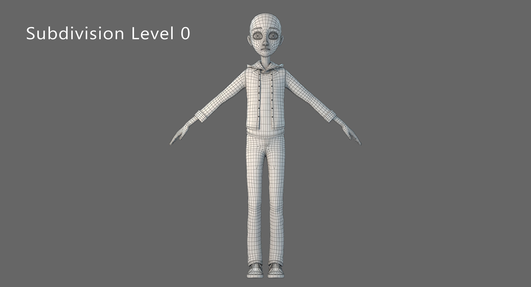 Cartoon Boy NoRig 3D model_27