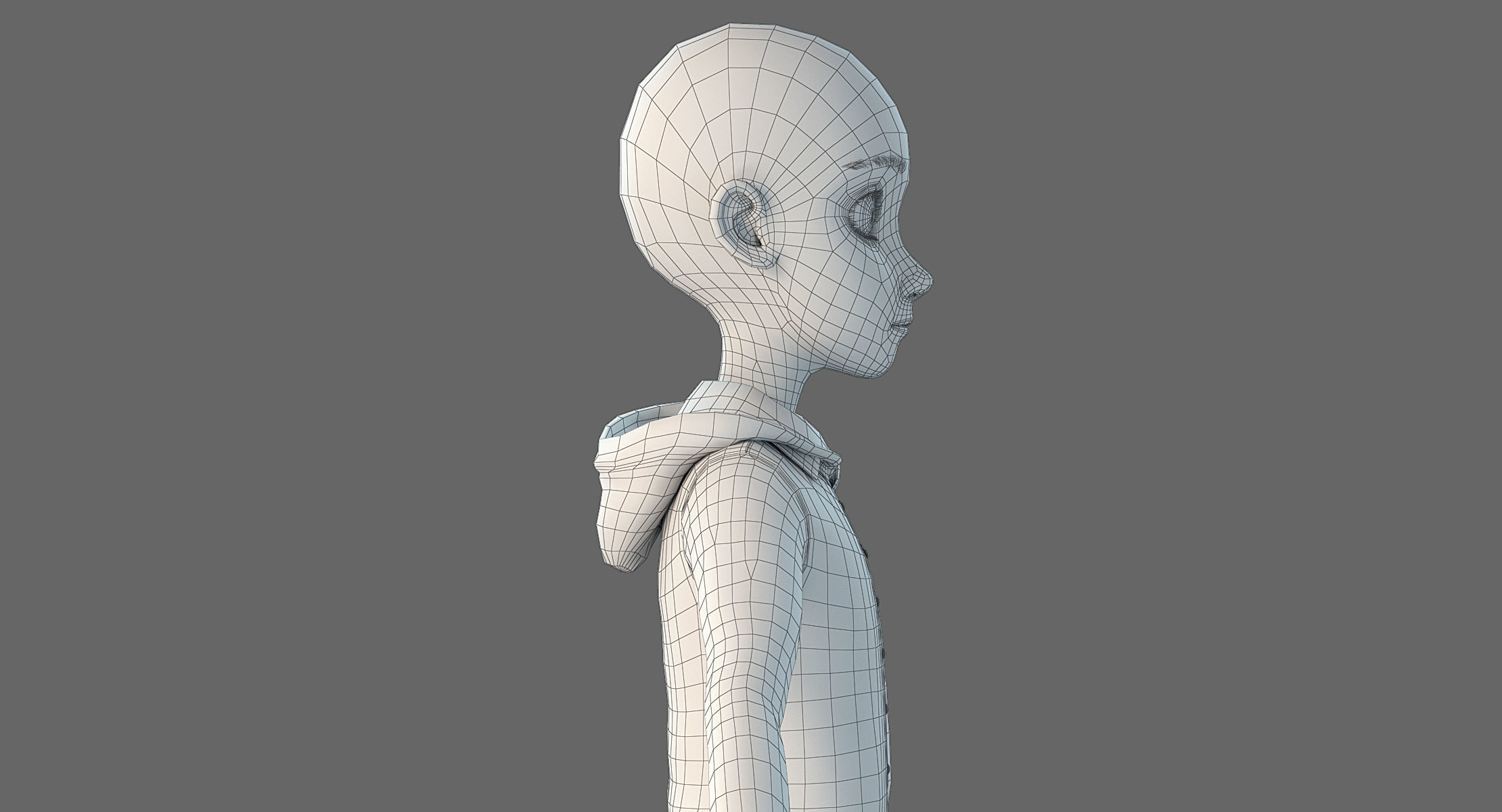 Cartoon Boy NoRig 3D model_17