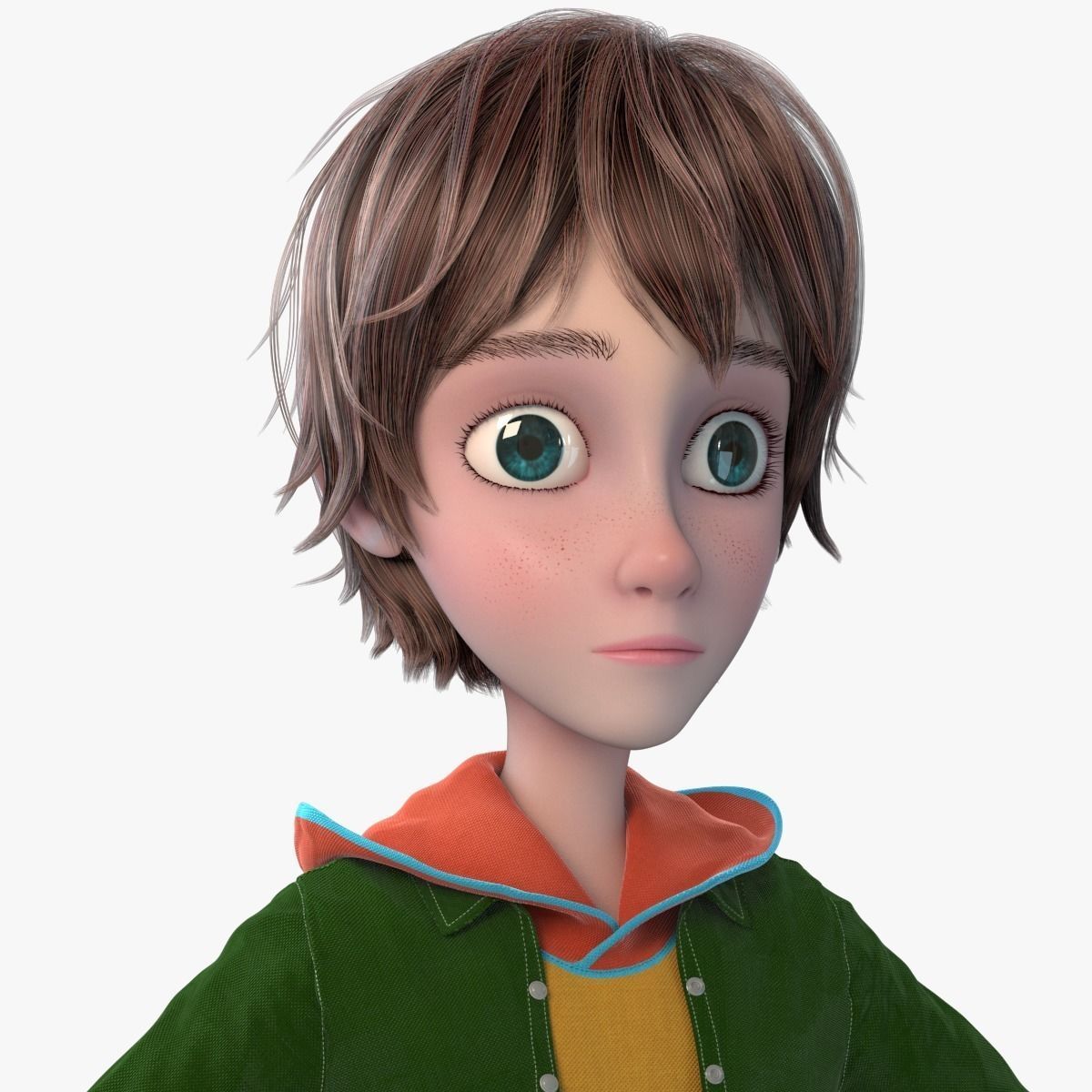 Cartoon Boy NoRig 3D model_0